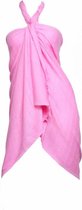 Pareo Hamamdoek Aqua Roze190x85cm  - Beach Pareo - Omslagdoek - Sarong - Wrap - Ultradun Strandlaken - Sneldrogende Saunadoek - Saunalaken - Stranddoek - Reishanddoek - Sneldrogende handdoeken