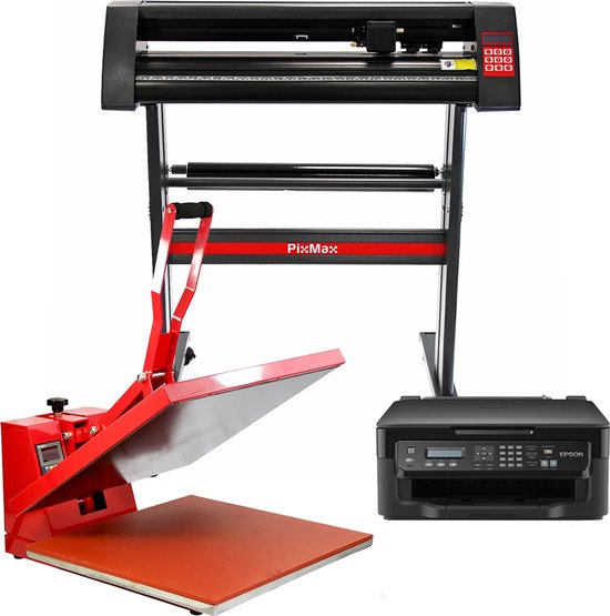 PixMax 50cm Hitte Pers Transferpers, Vinyl Plotter 72cm, Printer