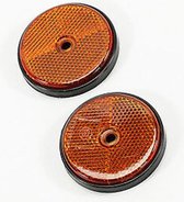 Benson Schroefbevestiging Reflector - Rond - 60 mm - Oranje - 2 stuks