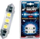 Simoni Racing Festoon 3-LED Canbus Lampen - 36mm - Superwhite- Set à 2 stuks