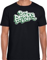 Zwart St. Patricks day t-shirt heren S