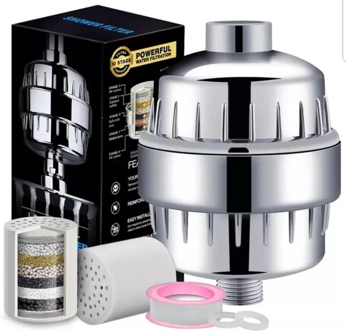 Sanbo Douchefilter Douchefilter kalk Douchekop Filter