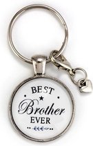 Akyol - Best Brother Ever Sleutelhanger - Broer - Broertje - Familie - Leuk kado voor je broer om te geven - 2,5 x 2,5 CM