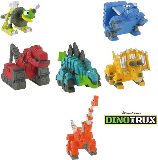 Dinotrux 6 figuurtjes Dreamworks +/- 7 cm (Let op: Rijden niet) | bol.com