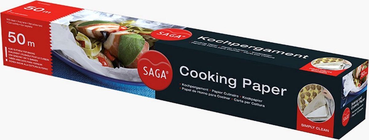 Rouleau de papier cuisson 50 m SAGA - SAGA