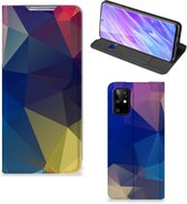 Geschikt voor Samsung Galaxy S20+ Stand Case Polygon Dark