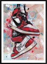 Nike air Jordan 1 Off-White Chicago schilderij (reproductie) 51x71cm
