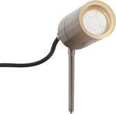 QAZQA solo - Moderne Priklamp | Prikspot buitenlamp - 1 lichts - H 280 mm - Staal - Buitenverlichting