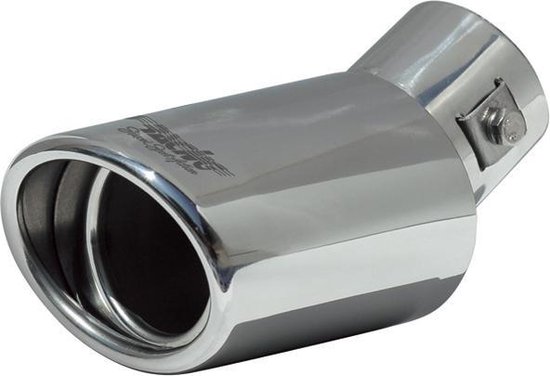 Simoni Racing Auspuffblende Oval/Schräg - Edelstahl 87x66x150mm