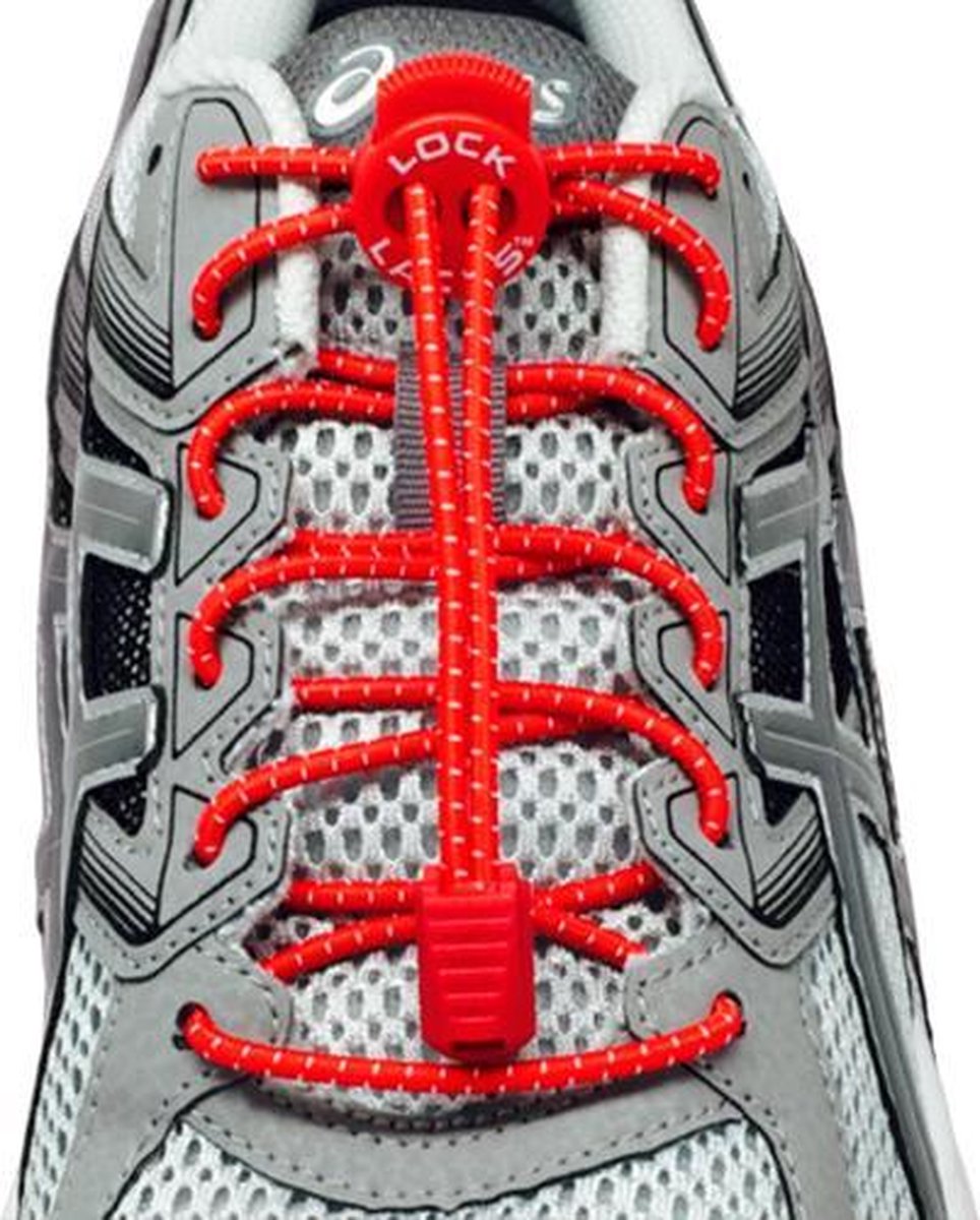 Lock Laces Rood - Elastische schoenveters - Hardlopen