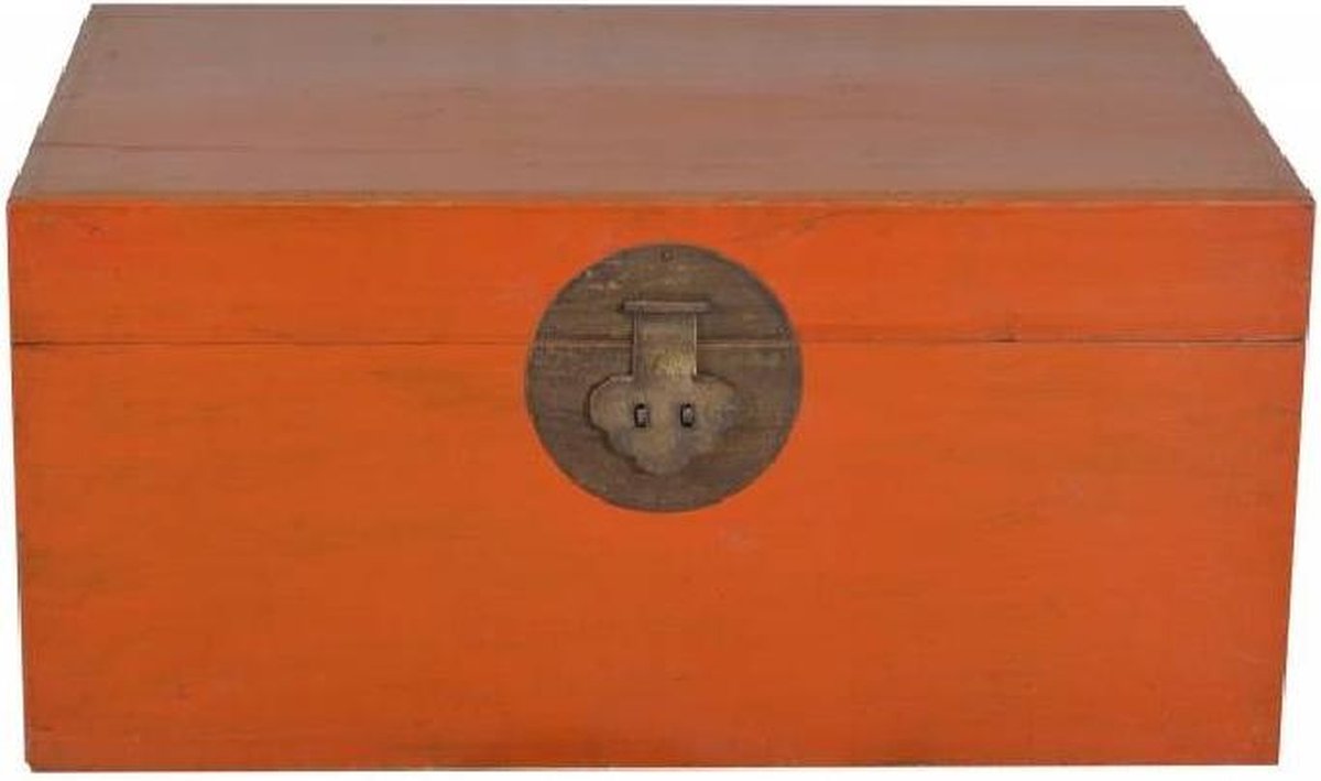 Fine Asianliving Antieke Chinese Opbergkist Rood - Beijing China B90xD60xH43cm Chinese Meubels Oosterse Kast