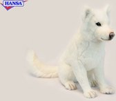 Hansa Hokkaido knuffel hond zittend