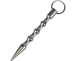 Kubotan - Sleutelhanger - Zelfverdediging - Zilver - Scherp - self defence keychain