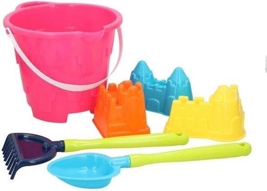 Smash Geleidbaarheid Traditie Strand/zandbak speelgoed roze emmer met vormpjes en schepjes -  Zandbakspeeltjes -... | bol.com