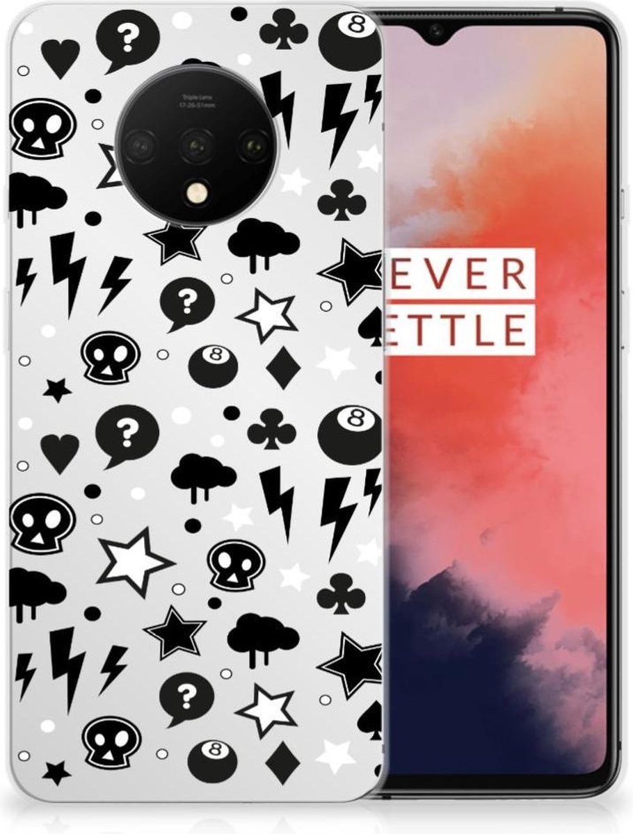 Silicone Back Case OnePlus 7T Silver Punk