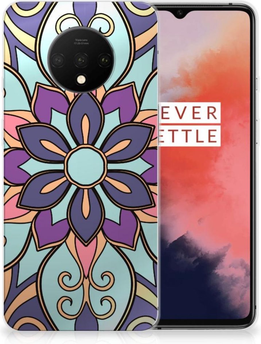 OnePlus 7T TPU Case Purple Flower