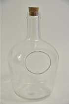 Glazen Vazen En Flessen - Bottle With Hole And Corck D-19 H-30 Cm