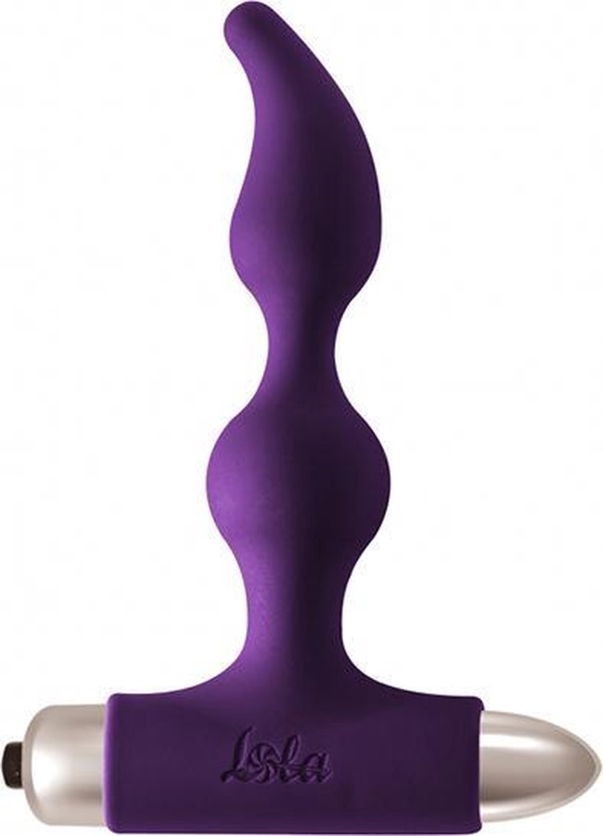 Goedkoopste Anale Buttplug- Vibratie- Bullet- Silicone - 10 functies- AAA batterij- Waterproof- Spice it up New Elation Splendor Paars