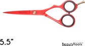 PROMO ! BeautyTools GOLD LINE Ciseaux de coiffure / Ciseaux de coupe droitier pour cheveux épais - Rouge ThicCut (5,5 pouces) - (RS-1369)