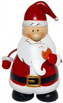 Metalen beeld - Kerst - kerstman - 22 cm hoog - rood