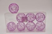 Bijstekers - Metal Wire Ball 7,5cm 8pc. Lilac