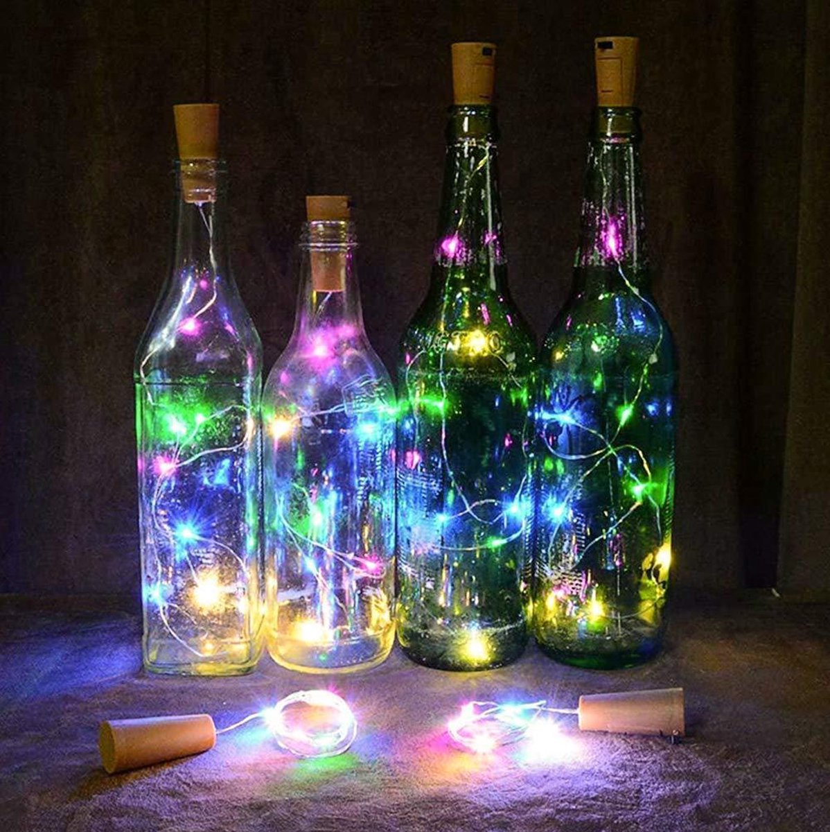 1 pièce 2m LED Bouchon De Bouteille : Brillant Et Versicolore Décor Pour  Sport Soirées Et De Vacances , Parfait Pour Vin Bouteilles Et