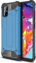 Samsung Galaxy A51 Hoesje Shock Proof Hybride Back Cover Blauw