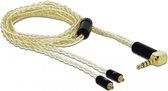 Premium 3,5mm Jack 4-polig naar 2x MMCX kabel compatibel met Sennheiser IE 800 - 1,25 meter