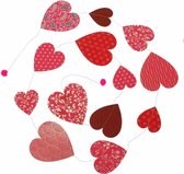 Guirlande verticale en papier ThanHip avec coeurs rouges - Corazon