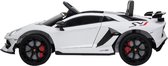 Kinderwagen - Elektrische auto "Lamborghini Aventador SVJ" - Licentie - 12V7AH, 2 motoren - 2.4 Ghz afstandsbediening, MP3, lederen stoel + EVA + gelakt