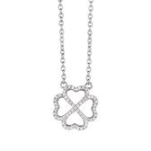 Velini jewels -CH6520W -Ketting -925 Zilver gerodineerd -Cubic Zirkonia 38+4 CM