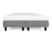 Boxspring Student Basic Gris Clair - 160x200 cm - Matelas mousse confort