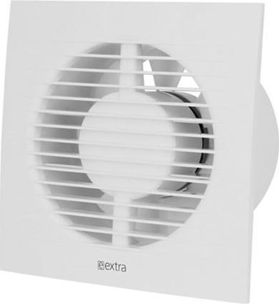 Blanc Ventilateur D'air Ø 100mm Ventilateur de Salle de Bain avec Minuterie et Capteur D'humidité 