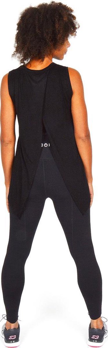 Re-Born - Sportkleding - Sport top mouwloos - Yogatop - Fitness top - Wijdere top - Dames - Zwart - Maat M van Re-Born — afbeelding 4