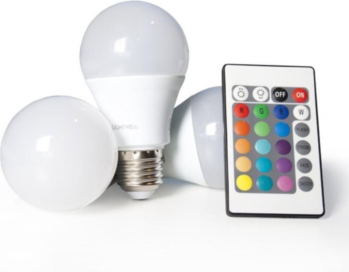 Smart LED lamp E27 set van 3 afstandbestuurdbaar | bol.com