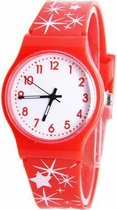 Star Kinderhorloge Rood | Sterren | Kunststof/Plastic | Fashion Favorite