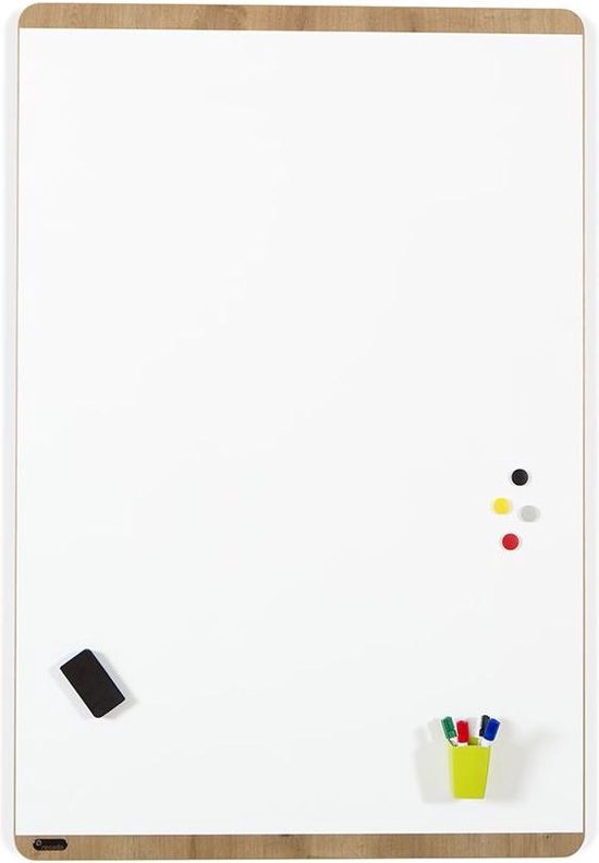 Tableau blanc magnétique Rocada Natural 100x150 cm - Design bois | bol.com
