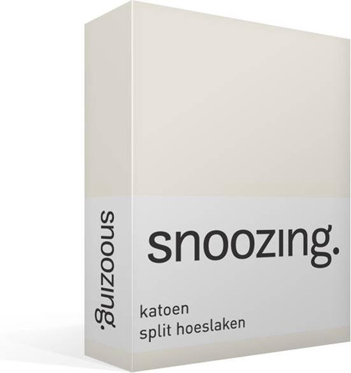 Snoozing Katoen - Split-hoeslaken - Lits-jumeaux - 160x210/220 cm - Ivoor
