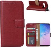 Xssive Hoesje voor Samsung Galaxy S10 - Book Case - Bordeaux Rood