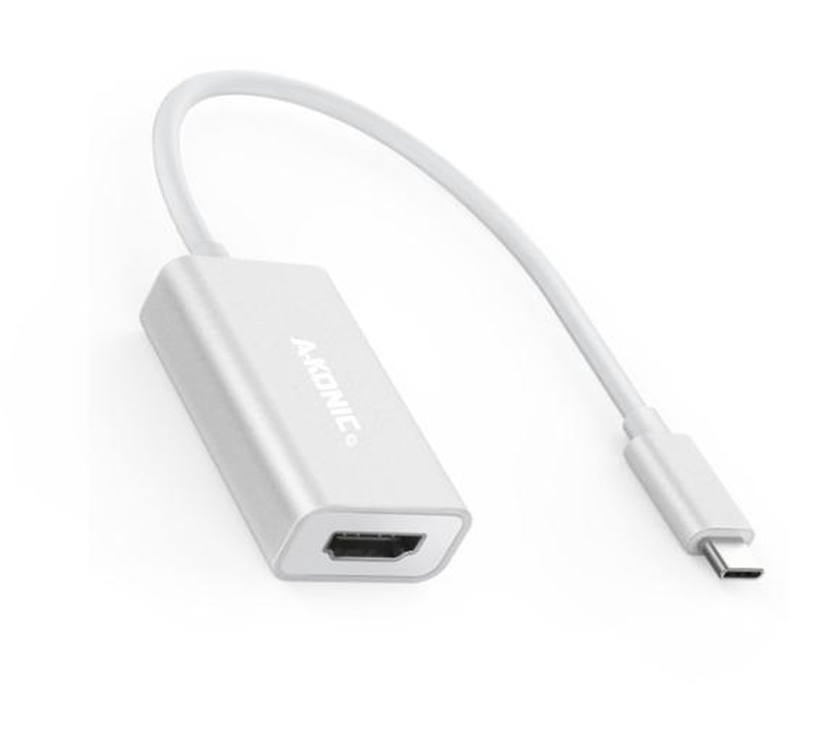 Usb C Naar HDMI Adapter | USB-C HUB 4K  | Type-c to HDMI converter | Apple | Macbook Air/Pro | Microsoft Surface Laptop 3 | XPS | Samsung | Silver | A-KONIC© - A-Konic