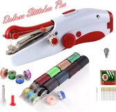 Deluxe Stitcher Pro - PREMIUM Handnaaimachine + 20 spoelen met garen + 11 Extra Reserve Naalden en extra Accessoires