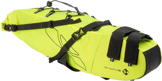 M-wave Zadeltas Rough Ride L 11 Liter Nylon Geel/zwart