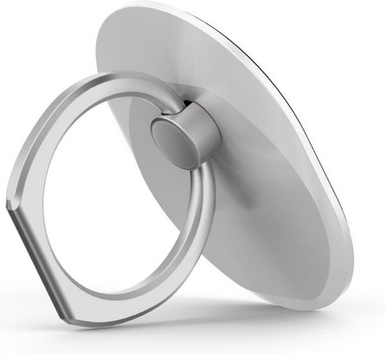 GadgetBay Ring zilver grip universeel smartphone houder standaard grijs