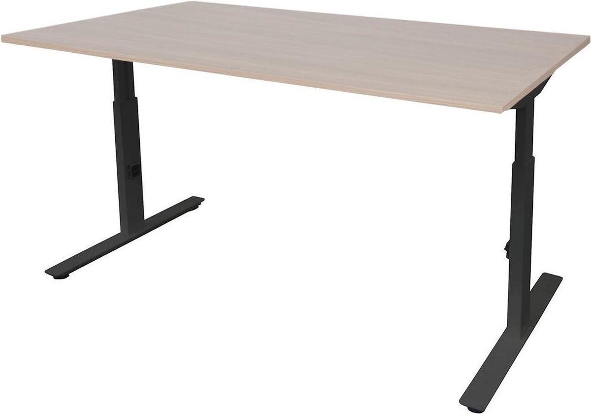Verstelbaar Bureau - Linesto 200x80 lindb. - zwart frame