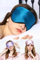 Luxe Zijden slaapmasker | Reismasker | Oogmasker | Zijde zacht | Slapen Ogen Masker | Nachtblauw