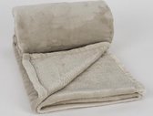 Clarysse Soft fleece extra plaid 130x160cm zand