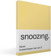 Snoozing flanel kussenslopen (set van 2) Geel 60x70 cm (25 geel)