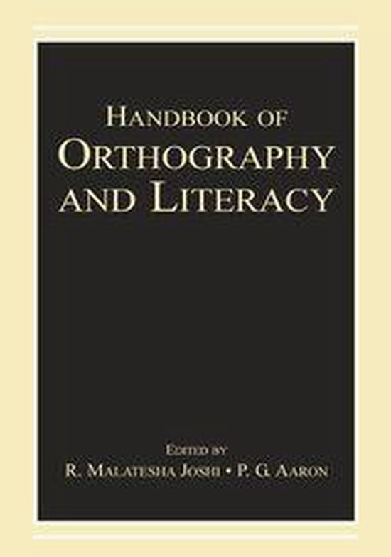 Handbook of Orthography and Literacy - cover