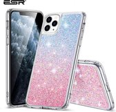 ESR Glamour Backcase Hoesje iPhone 11 Pro - Rood en Blauw - Glitters