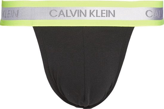 Calvin Klein - Heren - Jockstrap Zwart Neon Geel - Zwart - M | bol.com